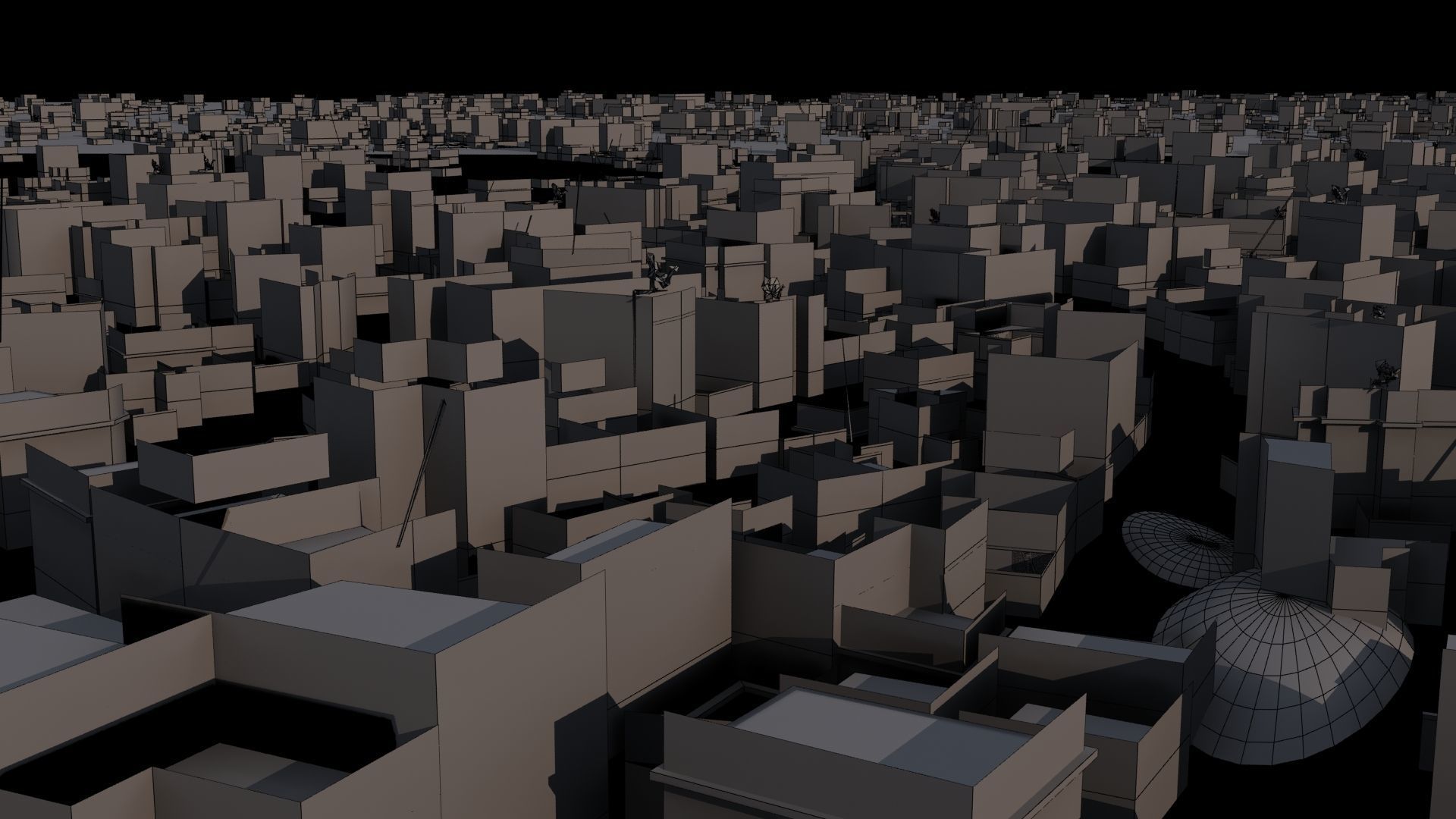 Destroyed City Low-poly 3D model_29