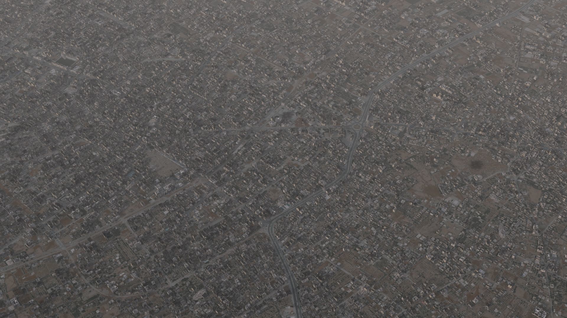 Destroyed City Low-poly 3D model_28