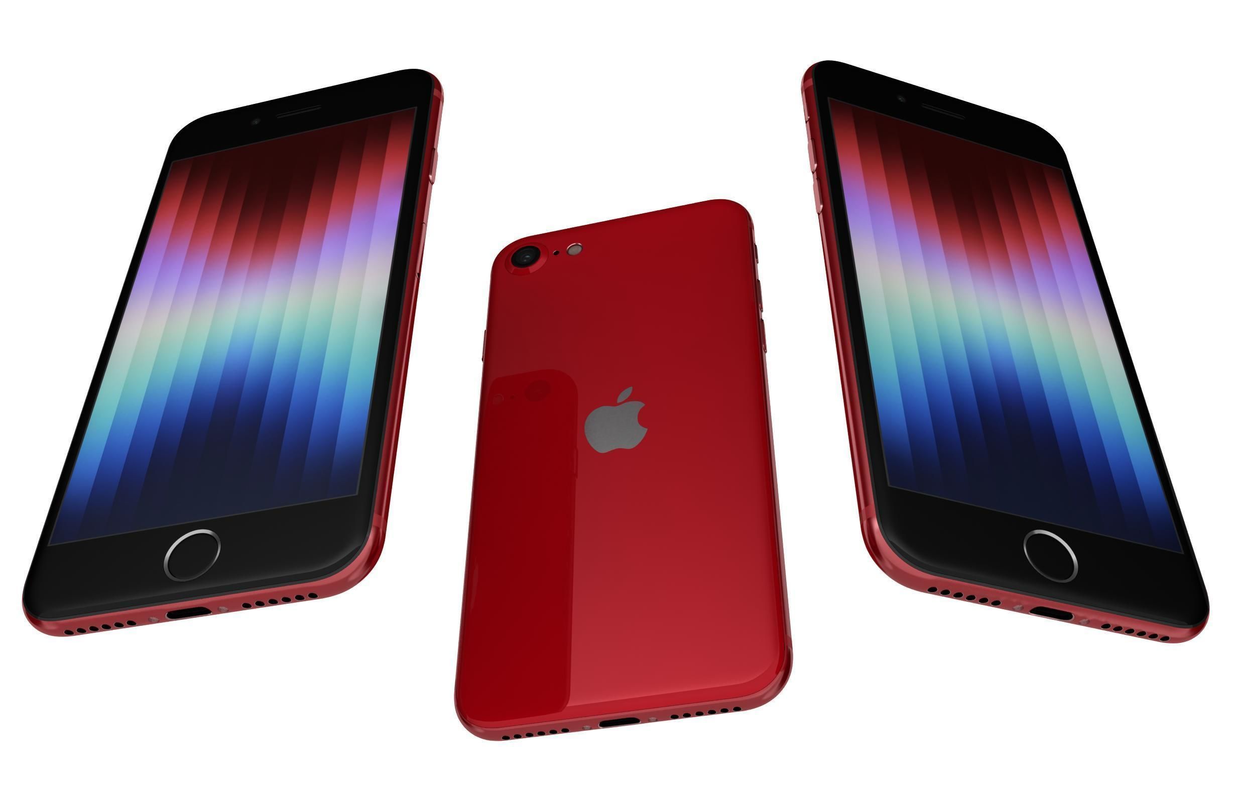 Apple iPhone SE 2022 All Colors Low-poly 3D model_30