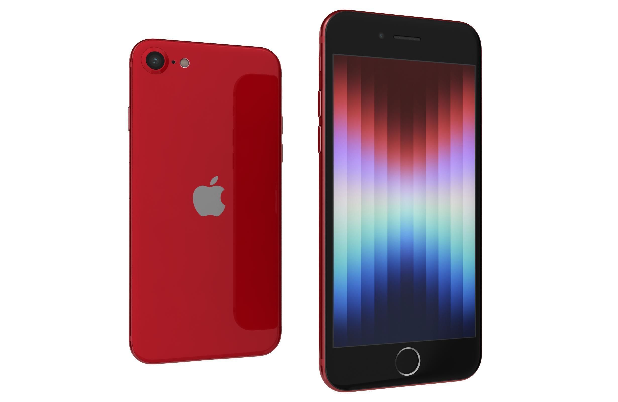 Apple iPhone SE 2022 All Colors Low-poly 3D model_28