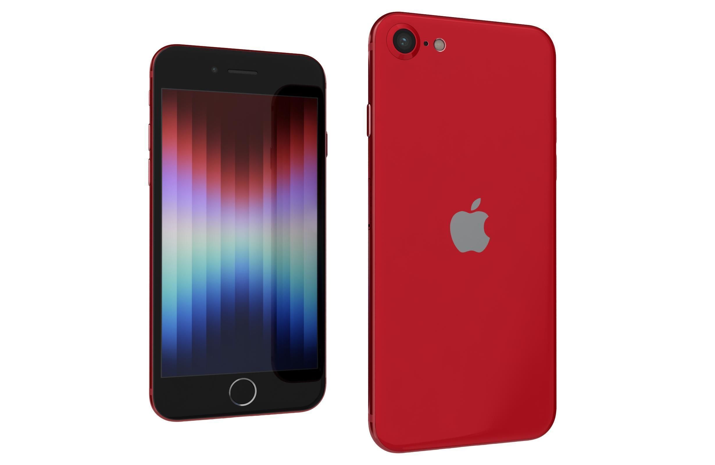 Apple iPhone SE 2022 All Colors Low-poly 3D model_31