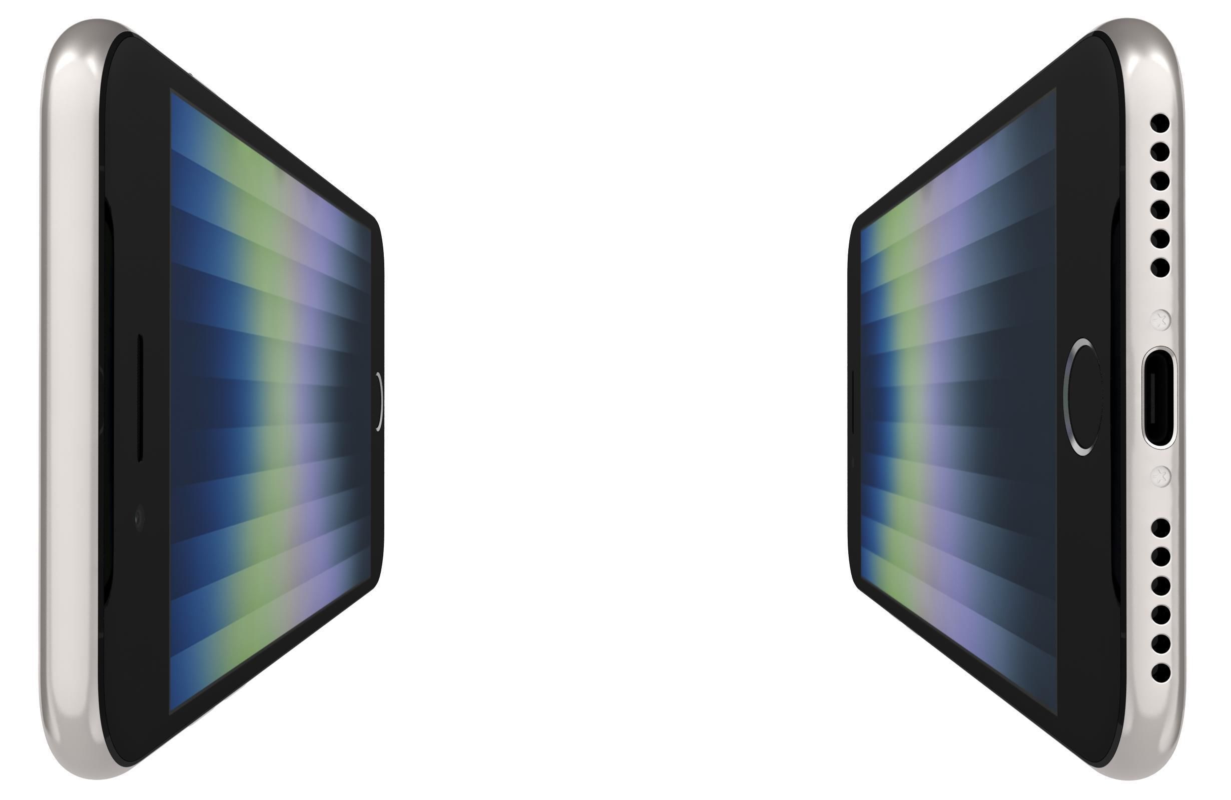 Apple iPhone SE 2022 All Colors Low-poly 3D model_27