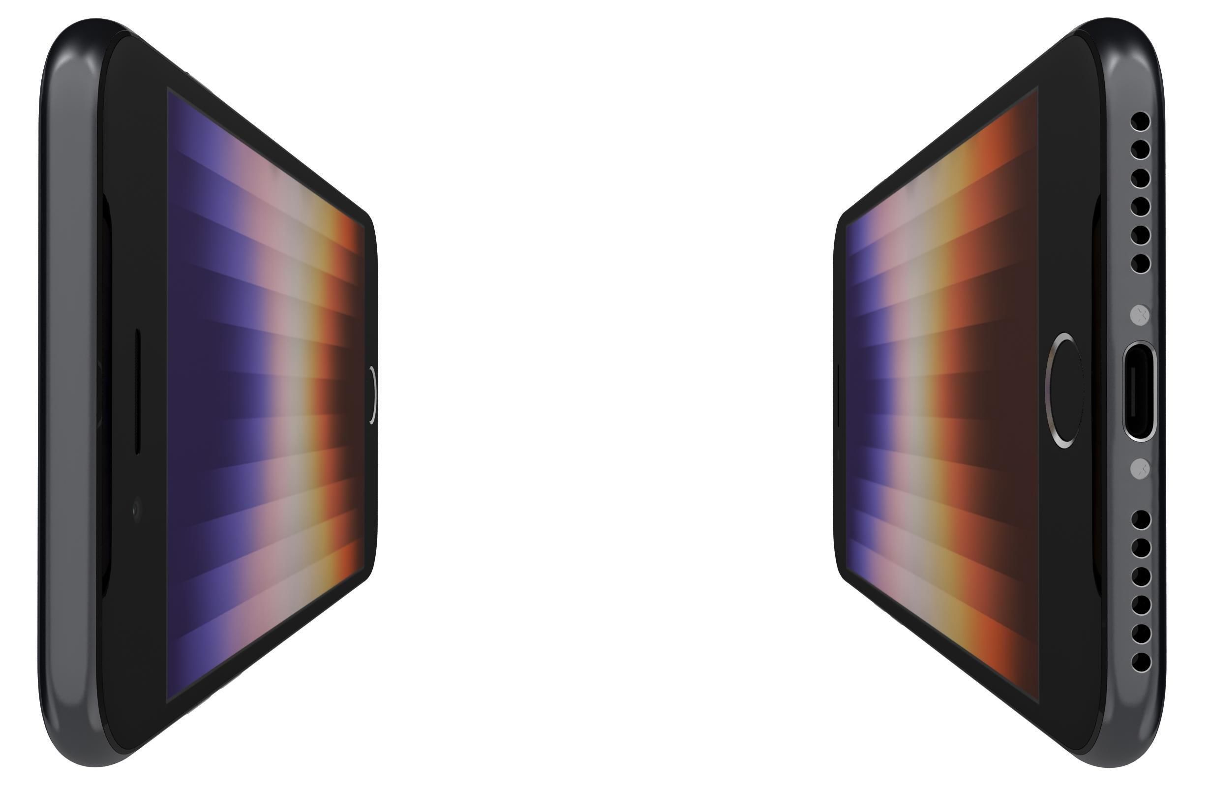 Apple iPhone SE 2022 All Colors Low-poly 3D model_25