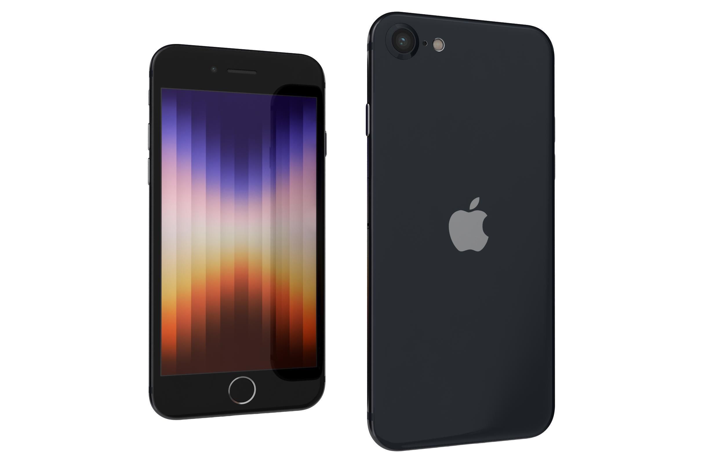 Apple iPhone SE 2022 All Colors Low-poly 3D model_18