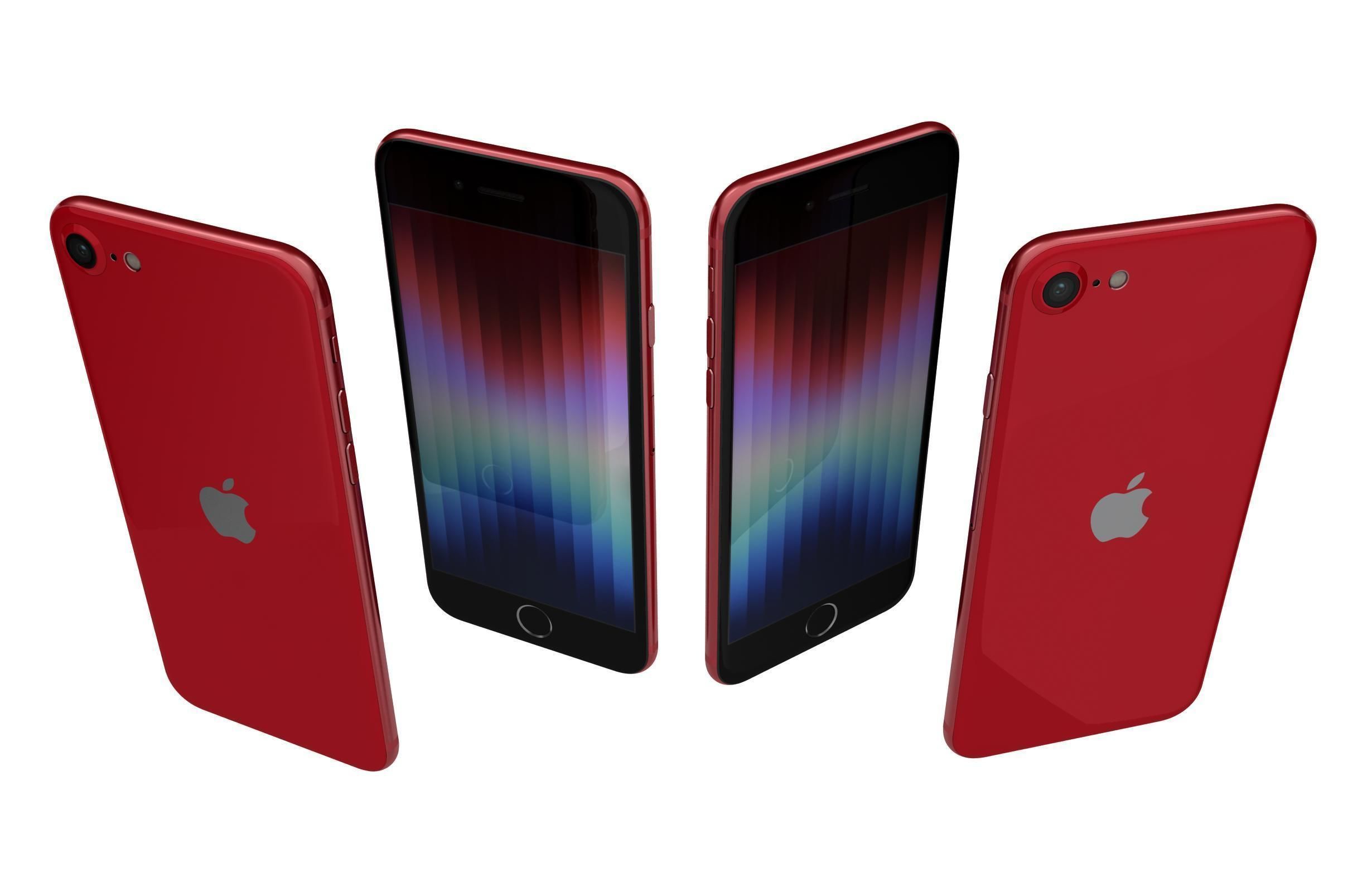 Apple iPhone SE 2022 All Colors Low-poly 3D model_32