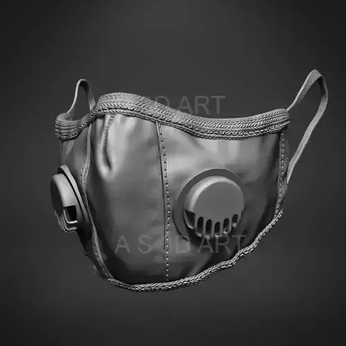 Pandemic mask  N95 highpoly zbrush model 3D model