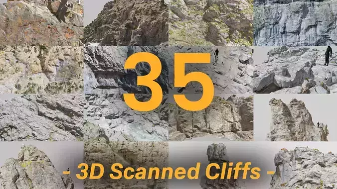 Cliff 3D Models in Pers Scan Collection 