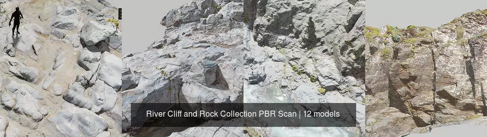 River Cliff and Rock Collection PBR Scan _0