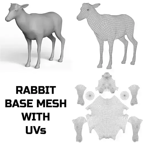 Wollaton Deer Base Mesh