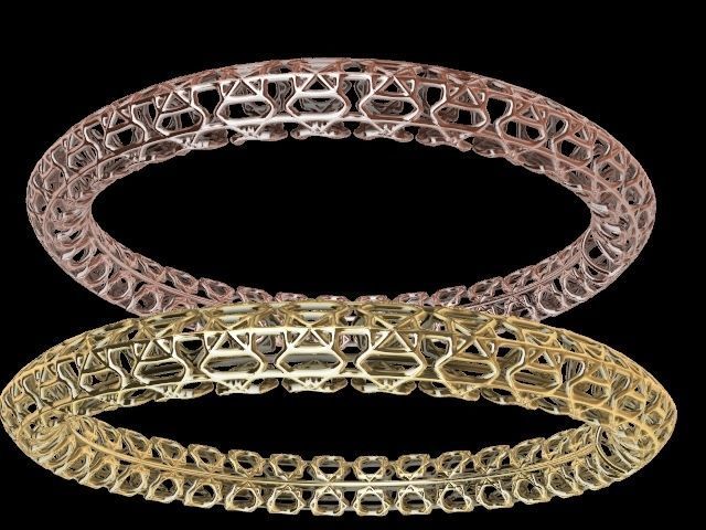 3 designs lattice bangle stl verified  3D print model_24
