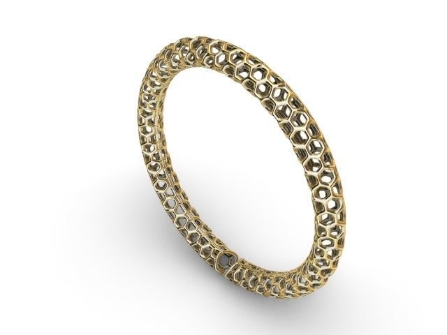 3 designs lattice bangle stl verified  3D print model_2