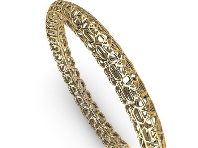 3 designs lattice bangle stl verified  3D print model_17