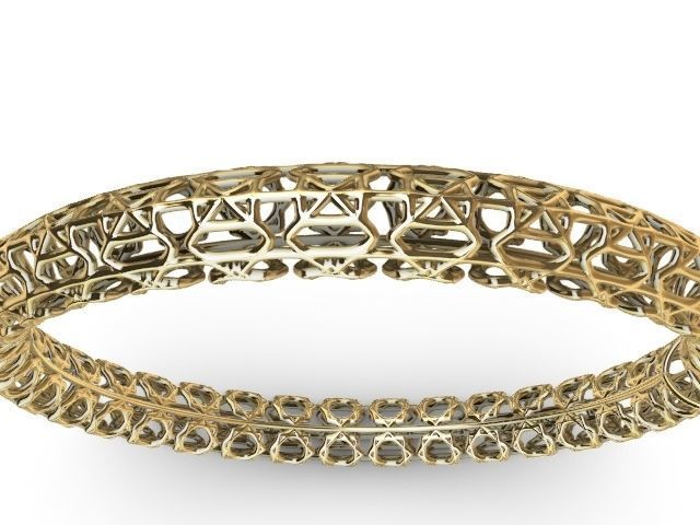 3 designs lattice bangle stl verified  3D print model_20