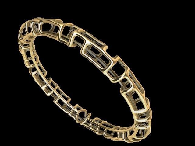 3 designs lattice bangle stl verified  3D print model_34