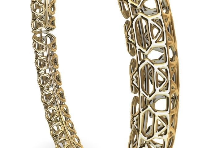 3 designs lattice bangle stl verified  3D print model_16