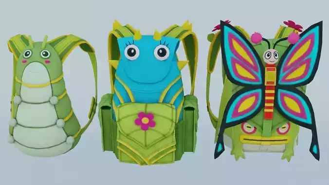 Bag 3x Butterfly Buddies Backpack