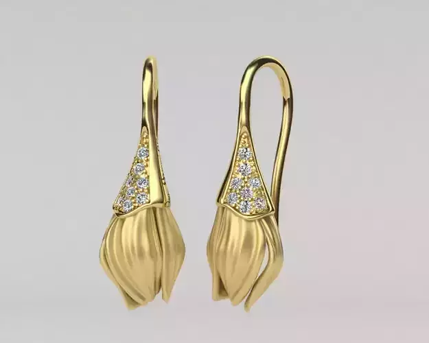 Earring gold dangle earrings with diamonds