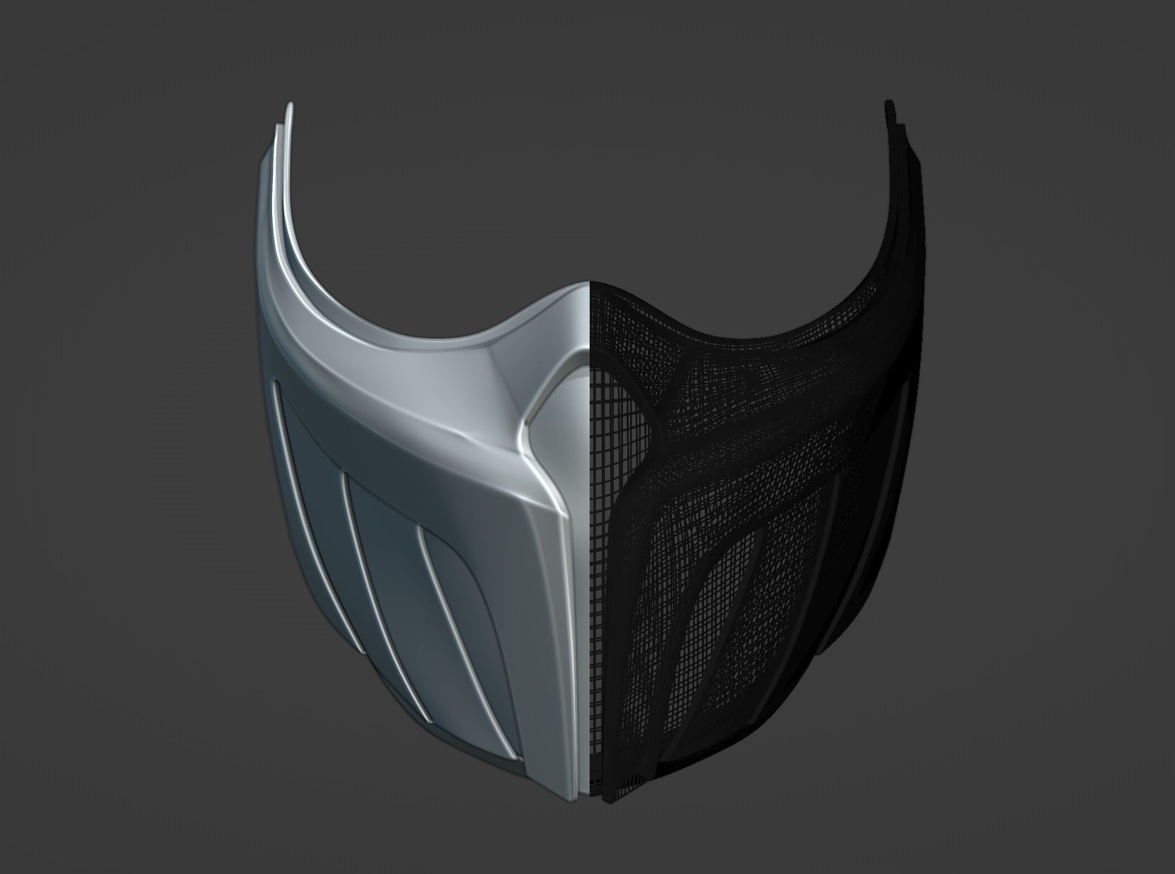 MK Scorpion Mask Low-poly 3D model_2