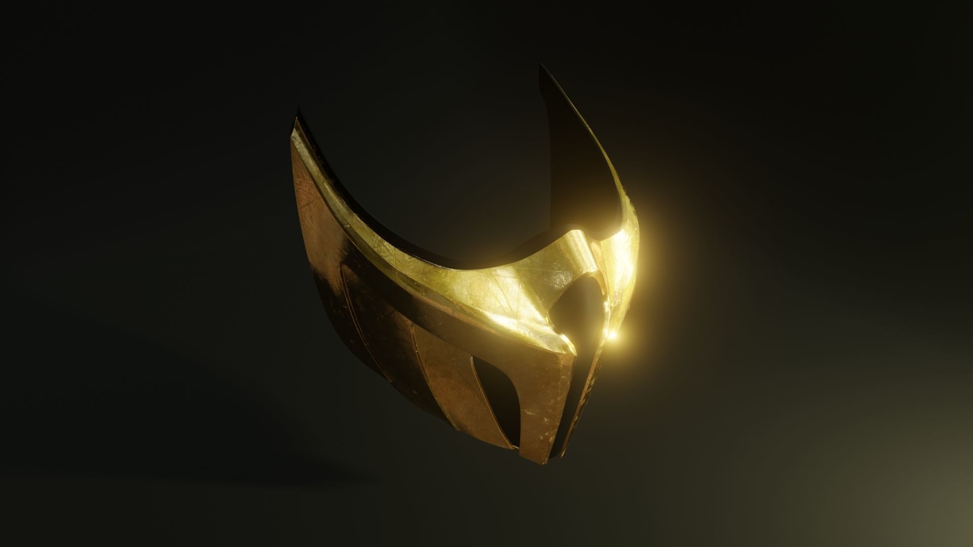 MK Scorpion Mask Low-poly 3D model_7