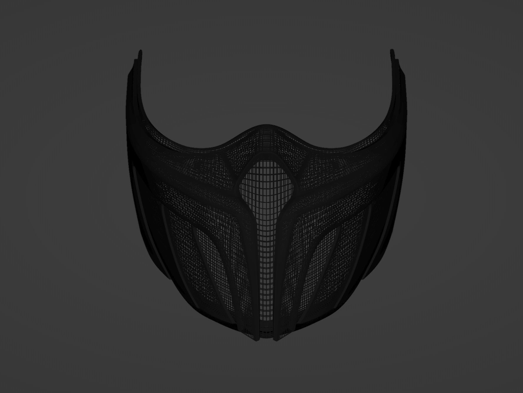 MK Scorpion Mask Low-poly 3D model_3