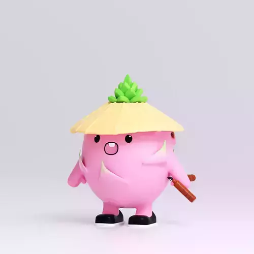 Fruits pitaya Model octane c4d IP Toys doll Kungfu cartoon