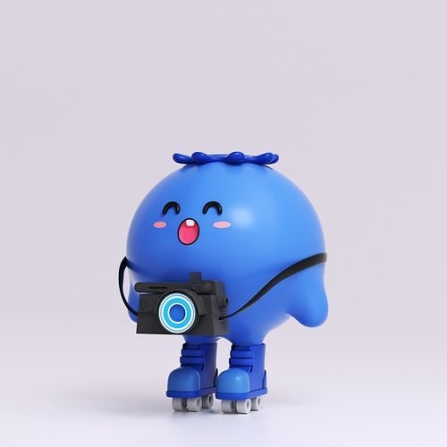 Blue Berry Fruits Model octane c4d IP Toys doll cartoon 3D model