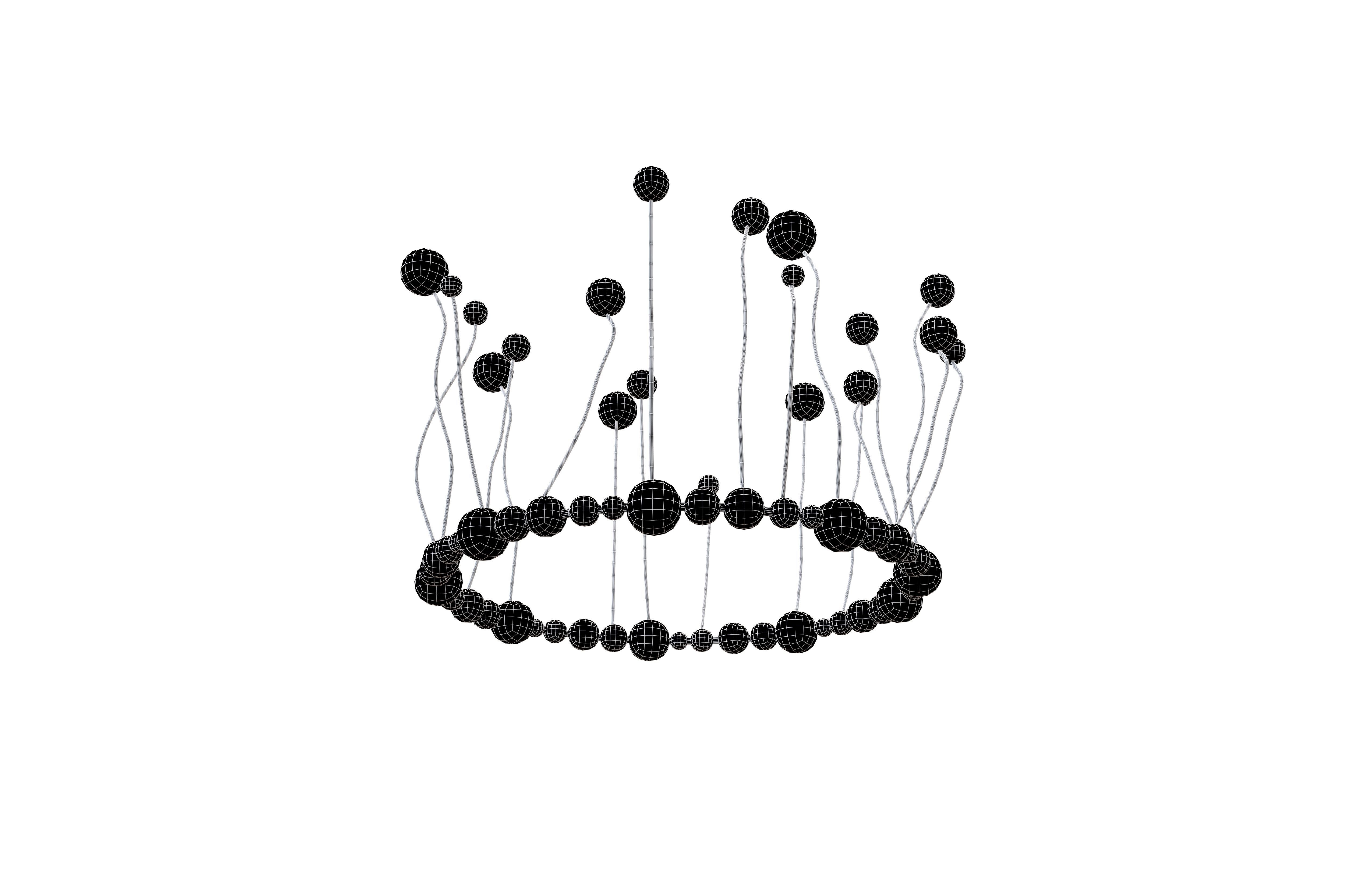 Pearl Crown V1 003 Low-poly 3D model_7