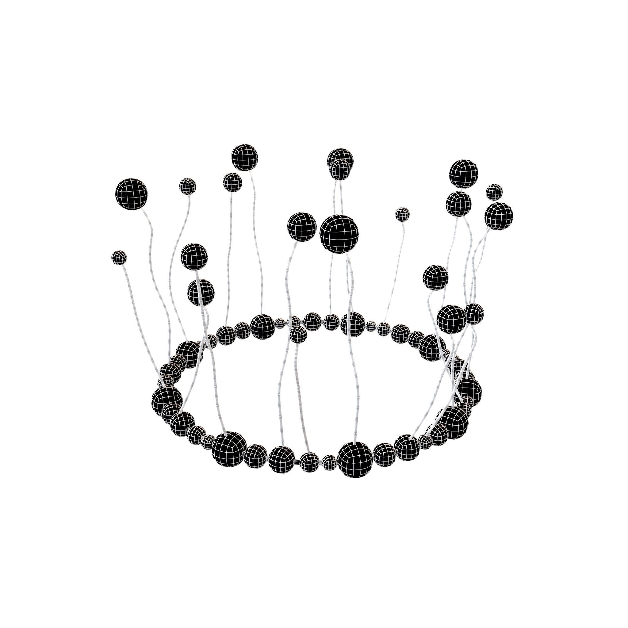 Pearl Crown V1 004 Low-poly 3D model_6