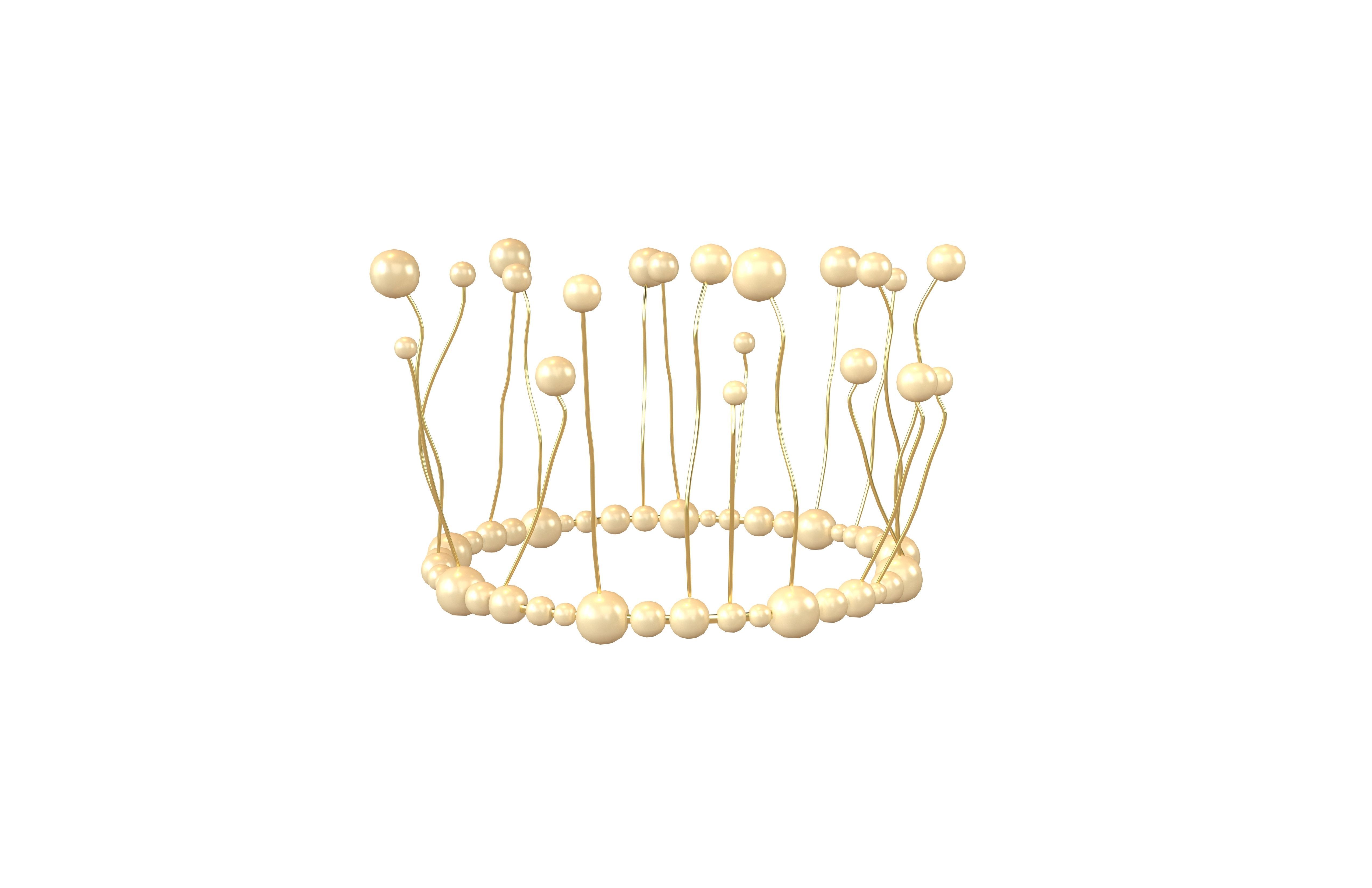 Pearl Crown V1 004 Low-poly 3D model_1