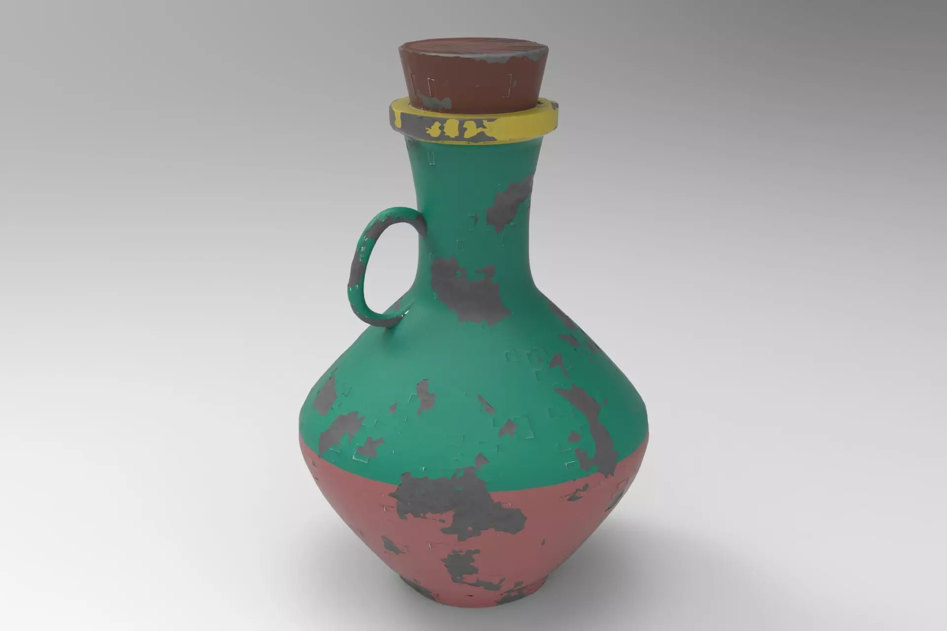 Old Bowl Low-poly 3D model_0