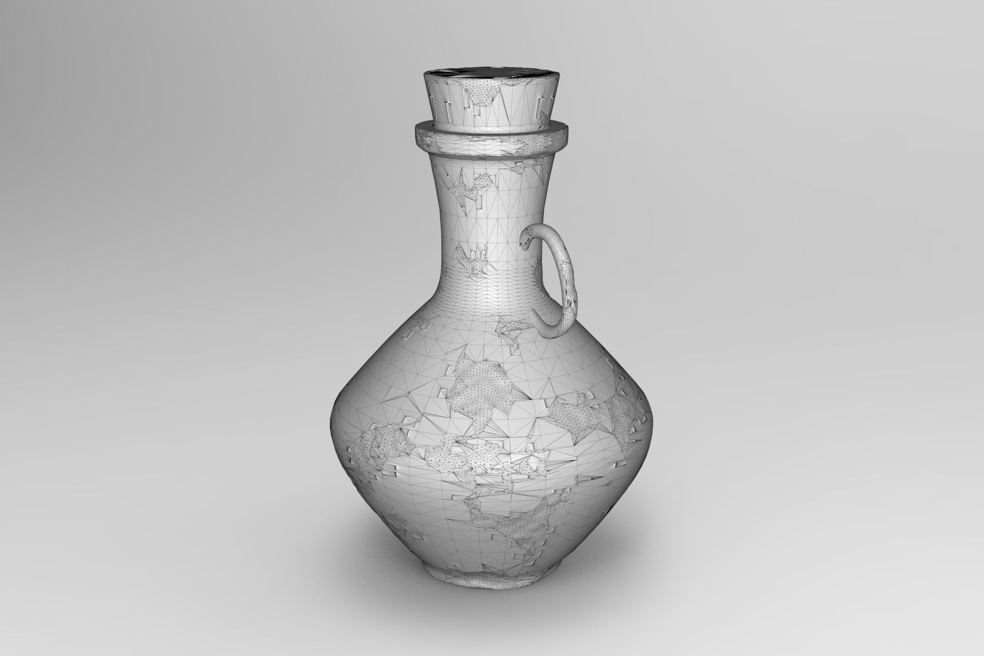 Old Bowl Low-poly 3D model_6