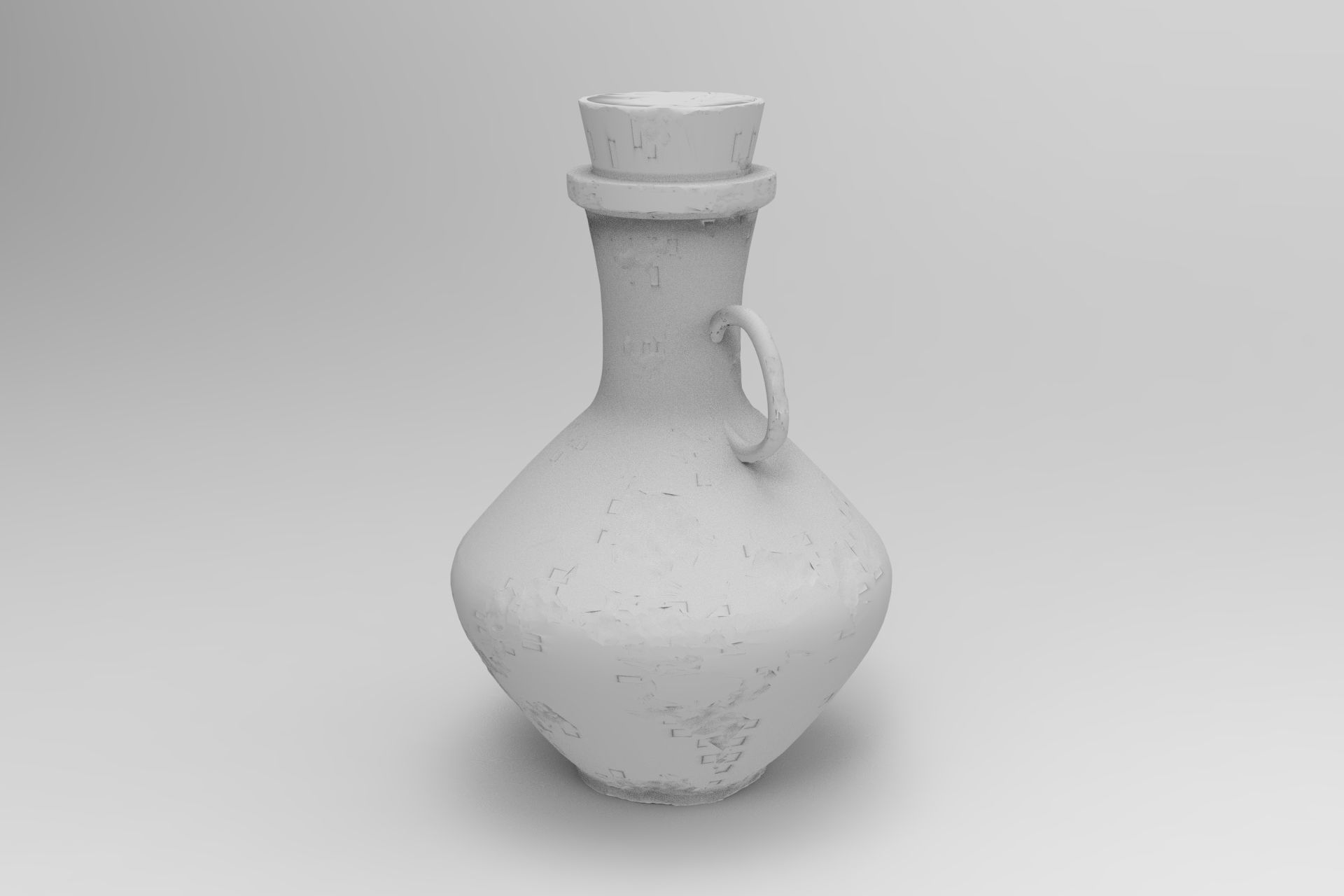 Old Bowl Low-poly 3D model_7