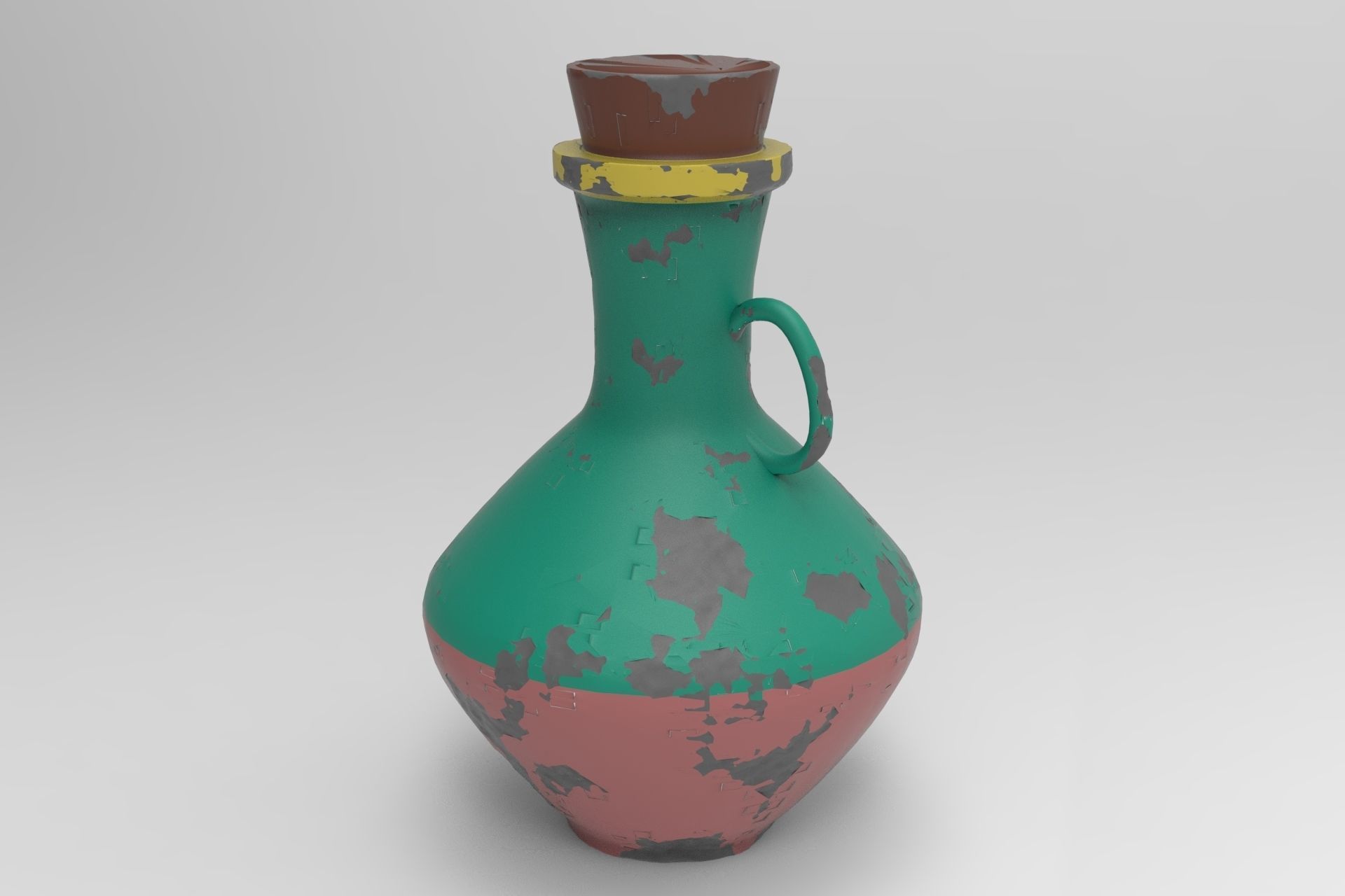 Old Bowl Low-poly 3D model_1