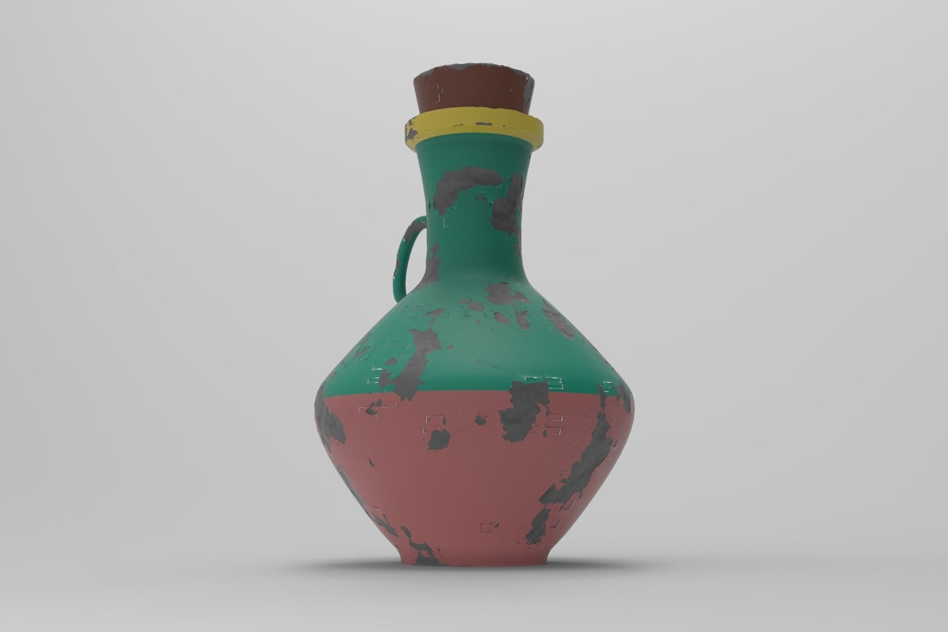 Old Bowl Low-poly 3D model_3