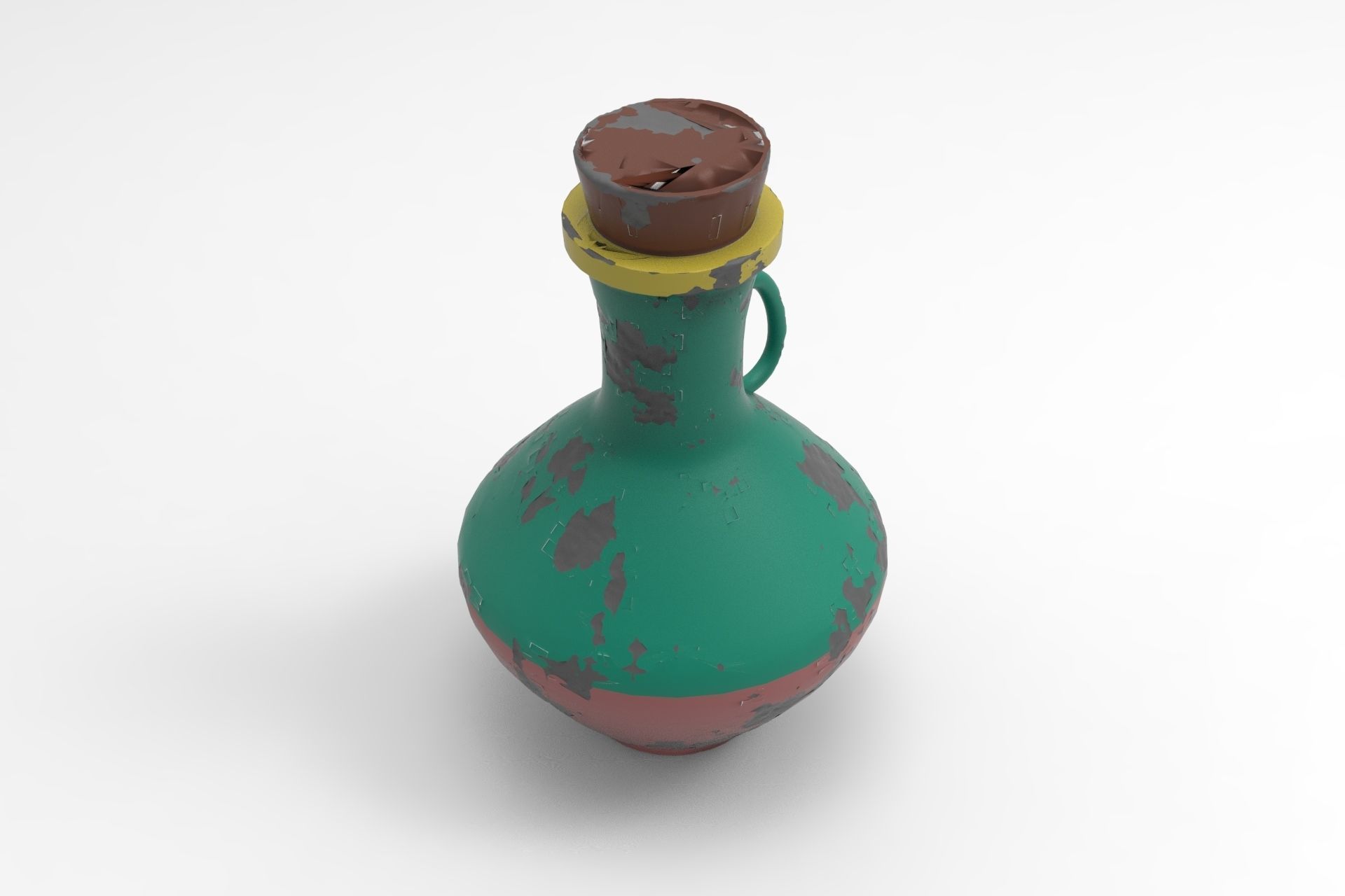 Old Bowl Low-poly 3D model_2