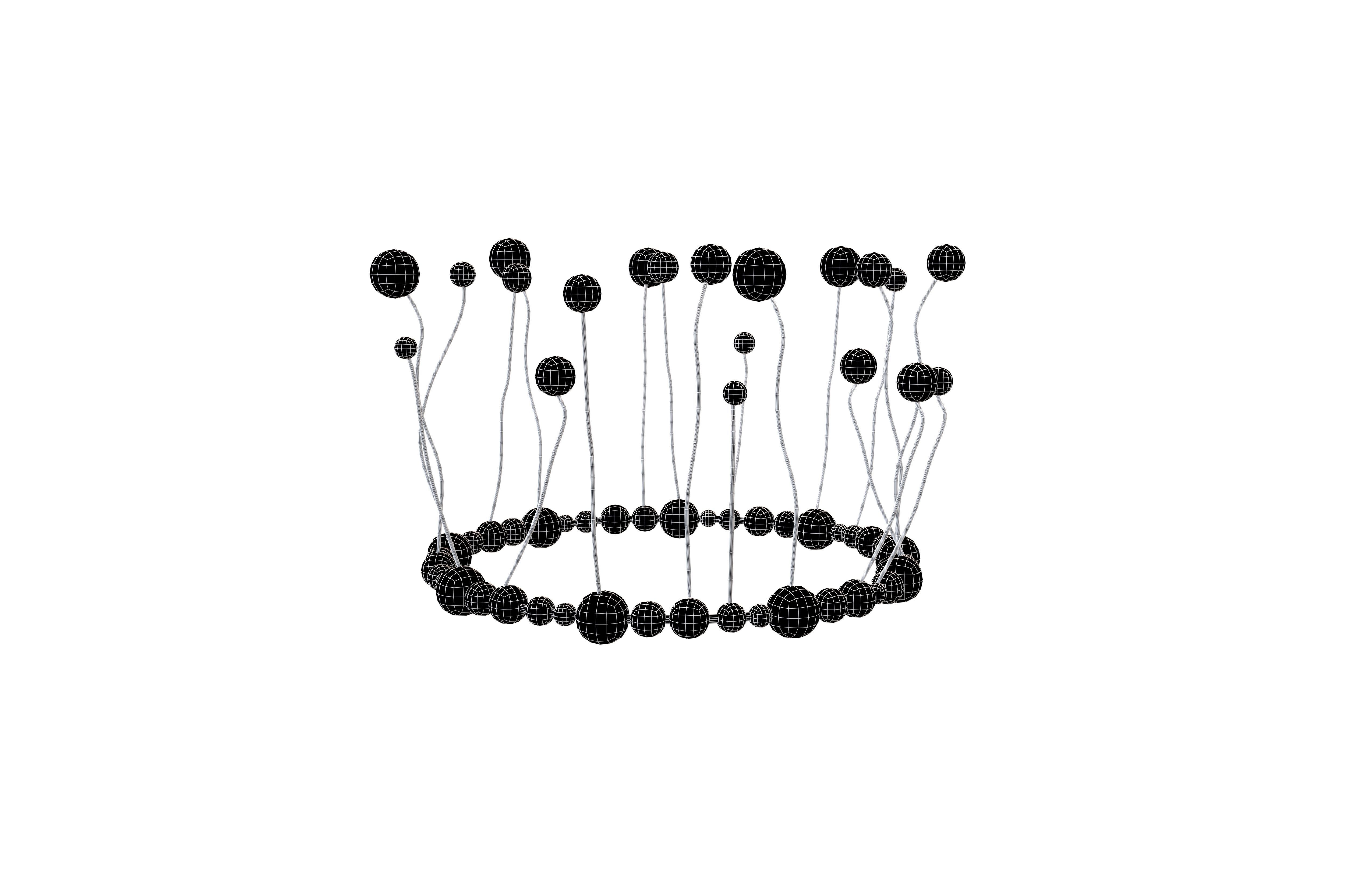 Pearl Crown V1 006 Low-poly 3D model_4