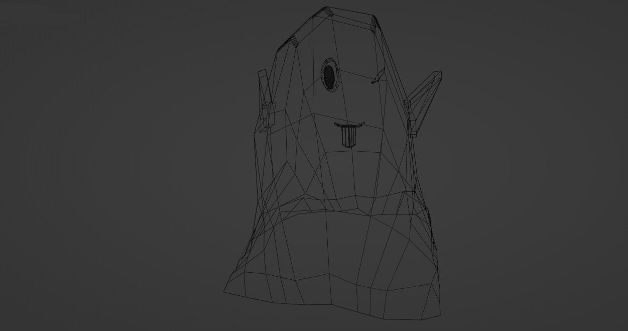 Spooky Silly Ghost Free low-poly 3D model_6