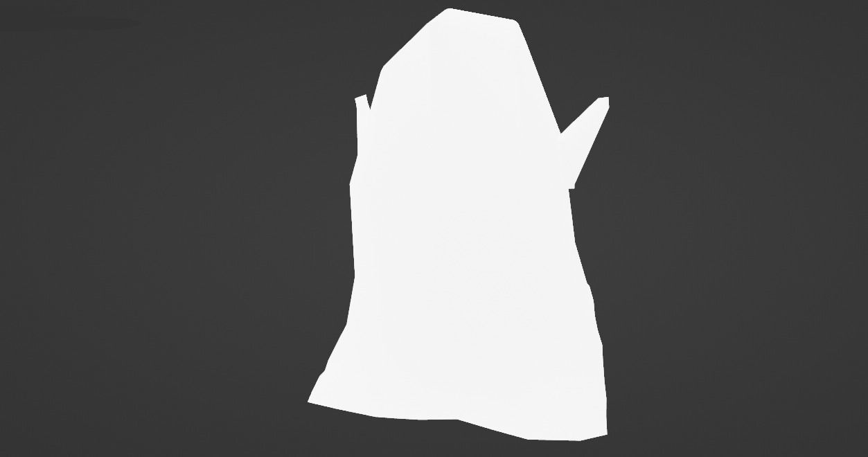Spooky Silly Ghost Free low-poly 3D model_5