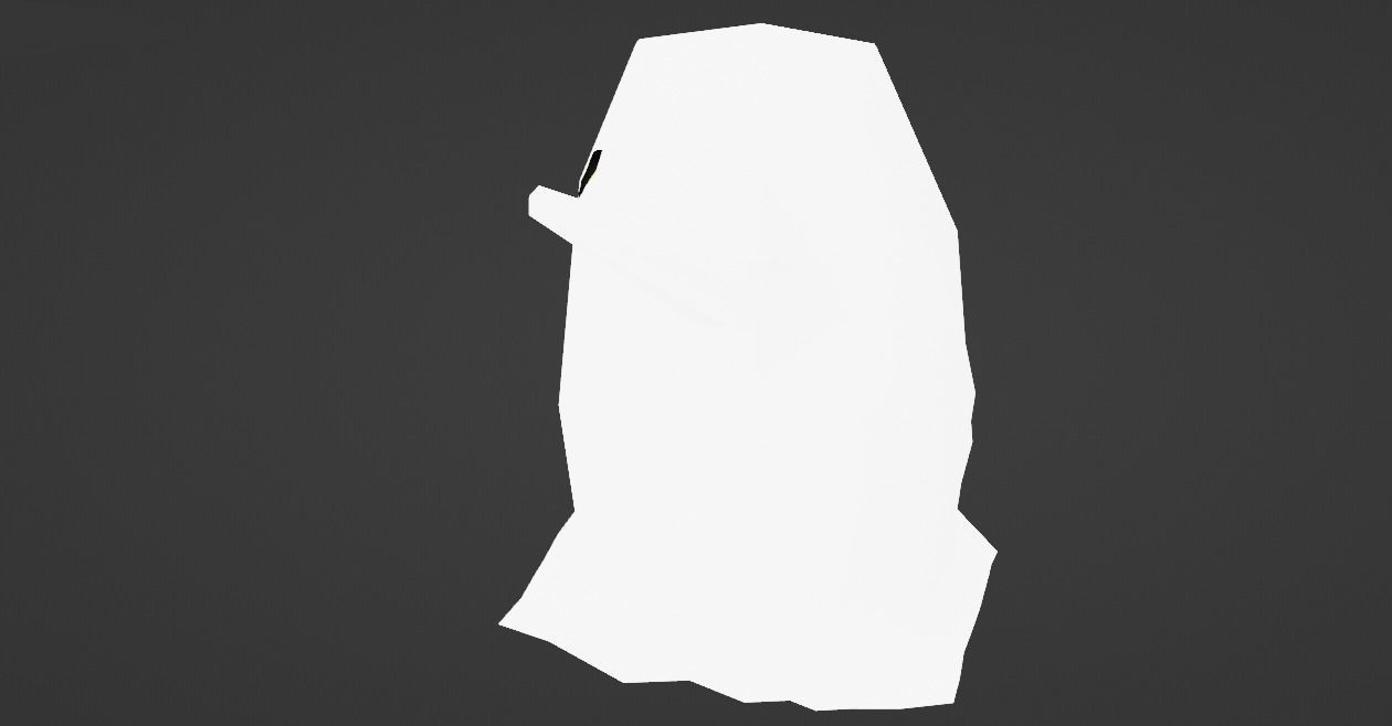 Spooky Silly Ghost Free low-poly 3D model_3