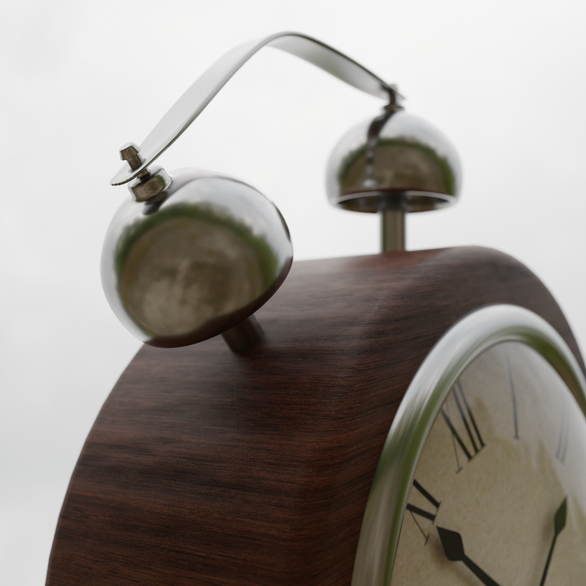 Retro Alarm Clock 3D model_5