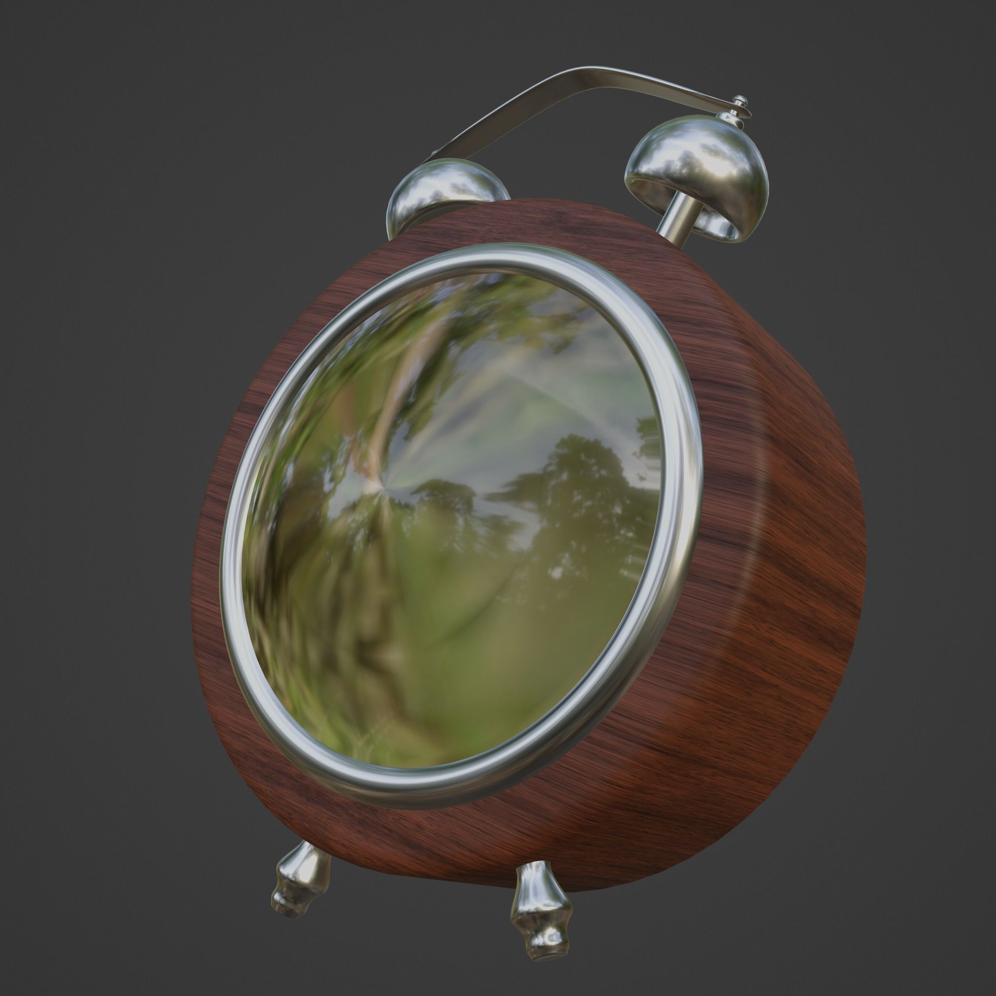 Retro Alarm Clock 3D model_4
