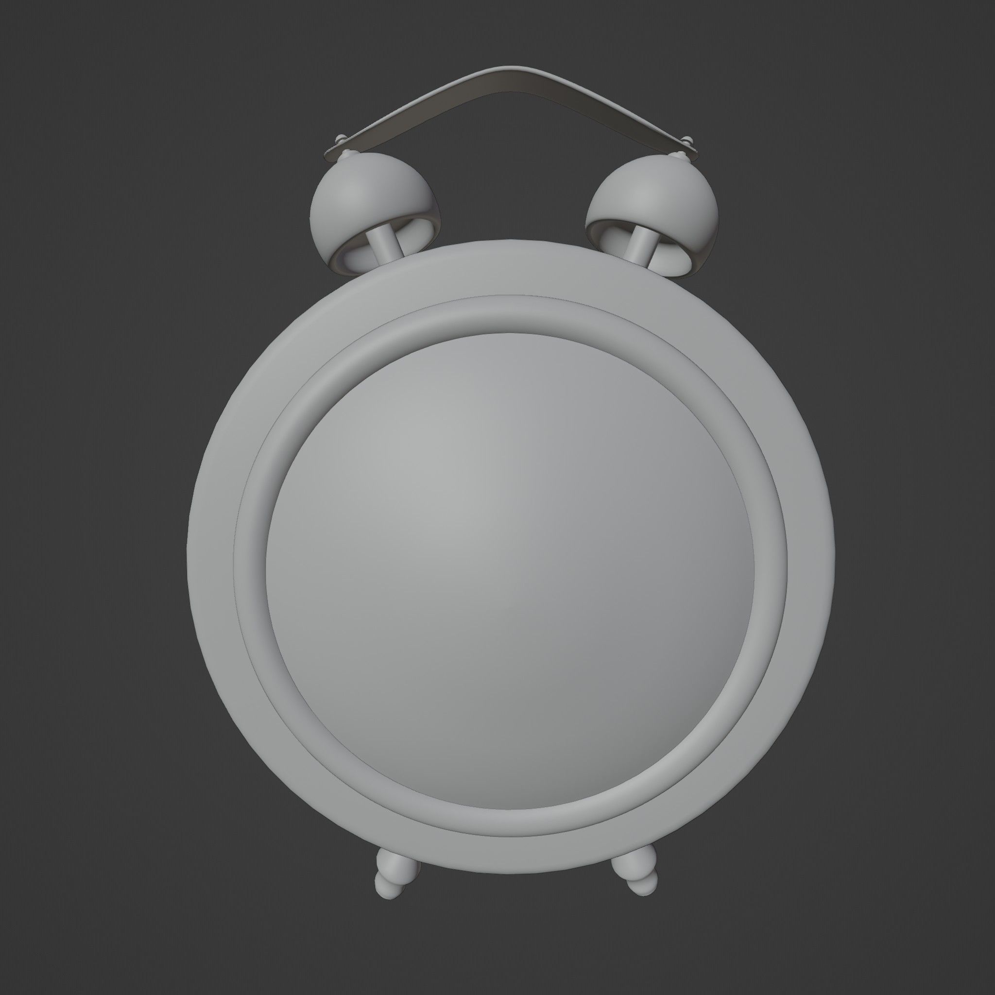 Retro Alarm Clock 3D model_2