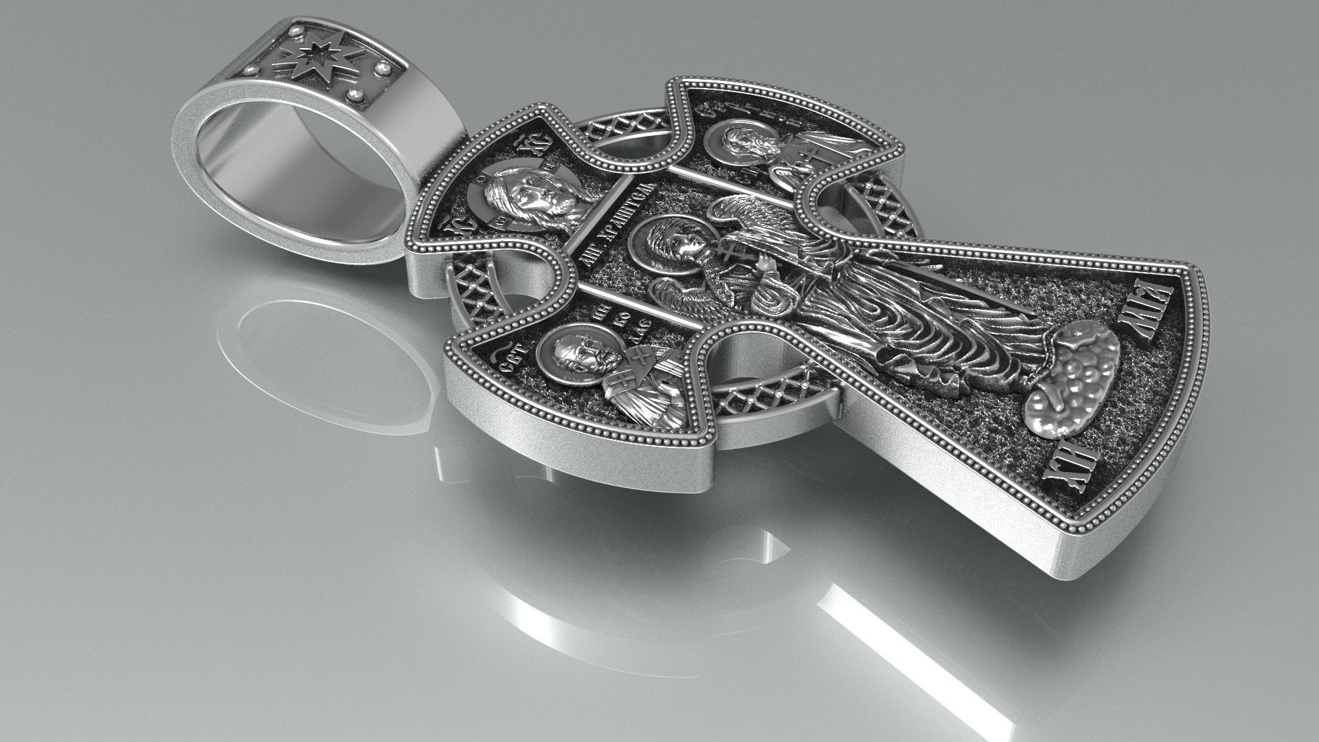 Orthodox cross ONLY FOR CNC 3D print model_3