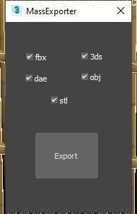 3dsmax Multiple Formats Export Plugin 3D model_4