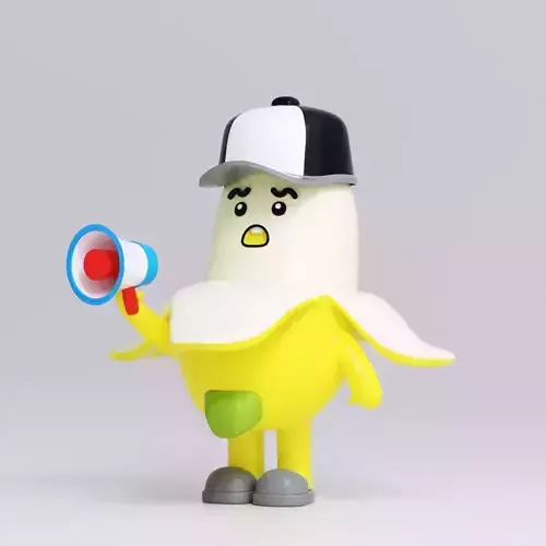 banana character Fruits Model octane c4d IP Toys doll cartoon