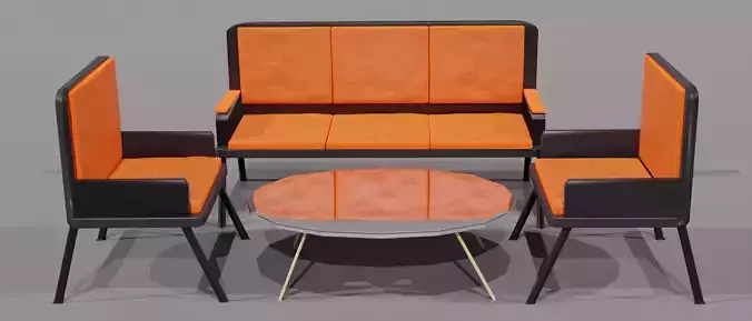 Sofa-Table Set 3D MODLE Free 3D model