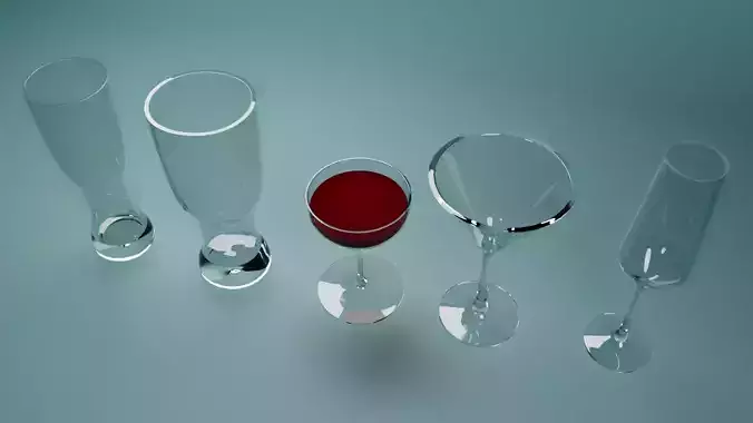 Glass wine glasses and of wine