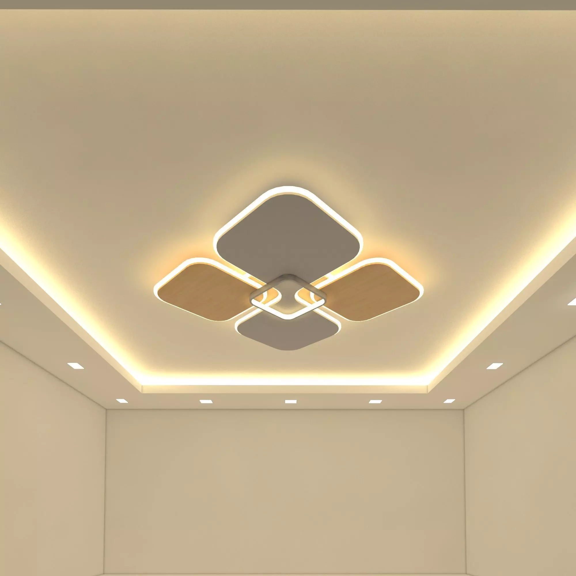 Ceiling chandelier Low-poly 3D model_0