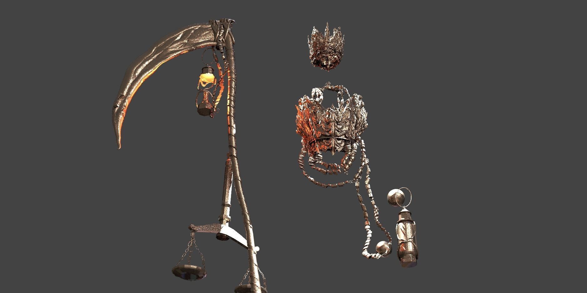 Grim reaper accessories 3D model_1