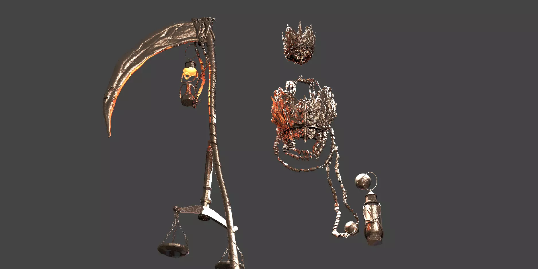 Grim reaper accessories 3D model_0